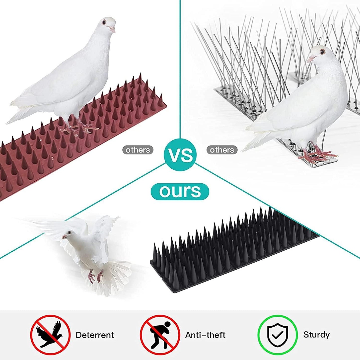Bird Deterrent Spikes Pack of 5