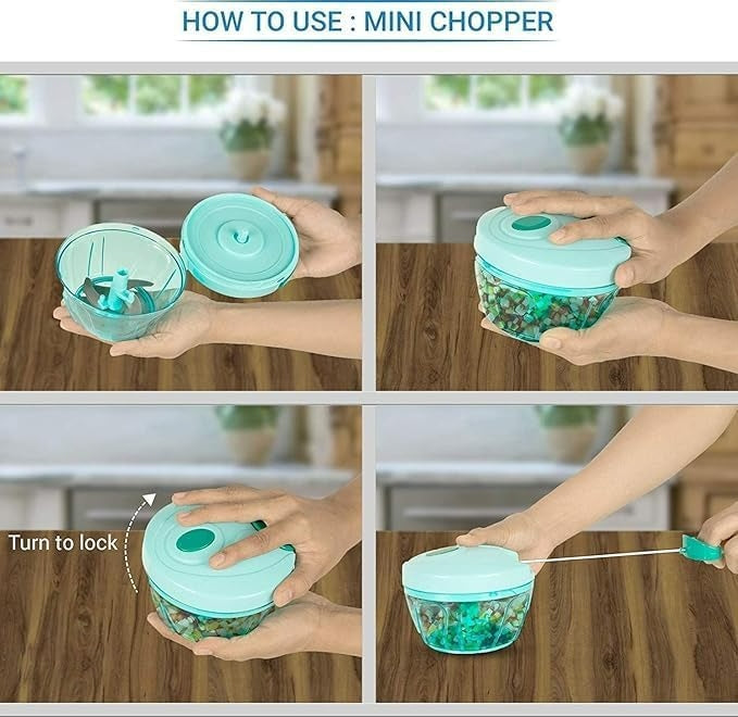 Wacky® 450ml Manual Vegetable Chopper Green (Pack of 1)