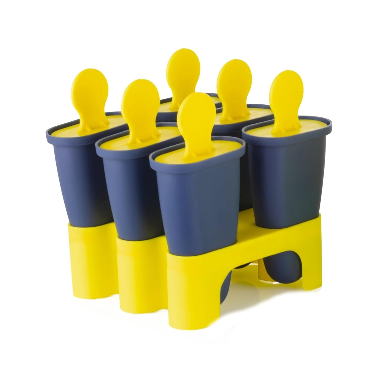 Wacky® Reusable Plastic Ice Pop Makers Set of 6 for Homemade Popsicles