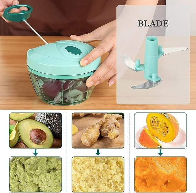 Wacky® 450ml Manual Vegetable Chopper Green (Pack of 1)