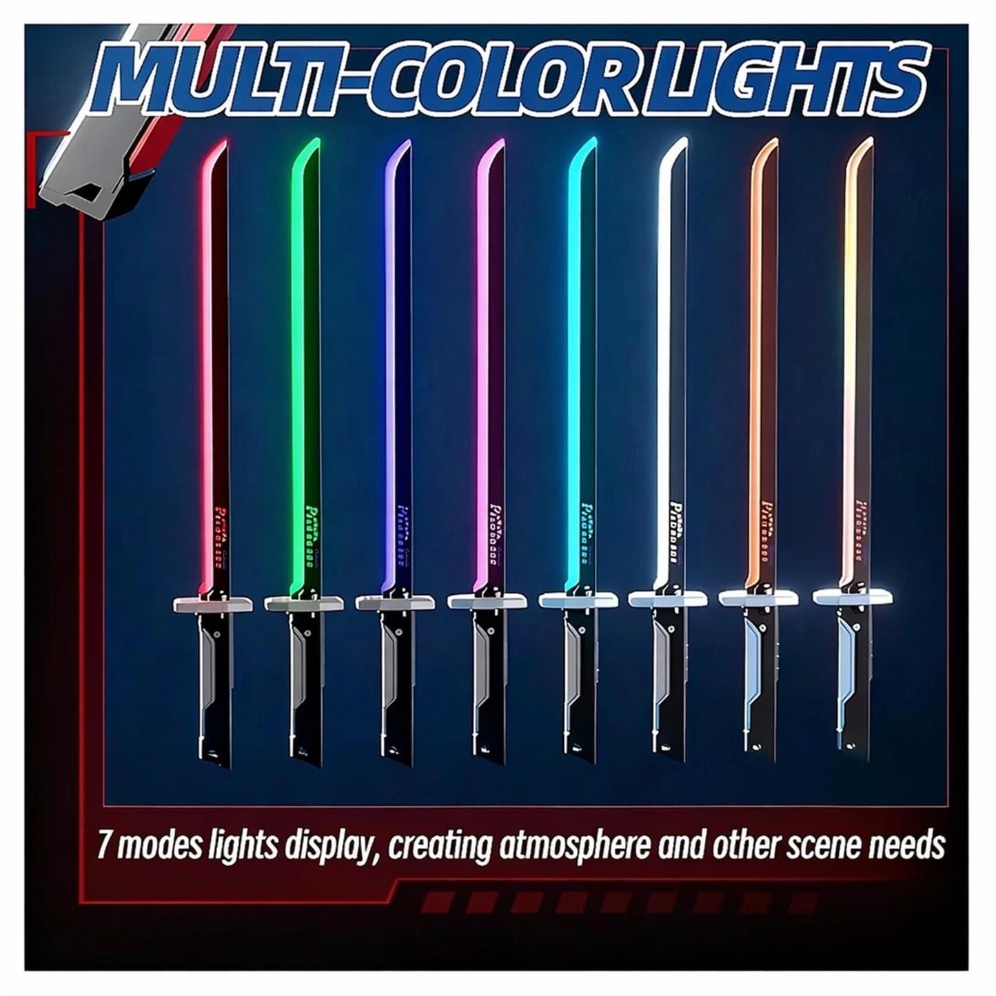 Multicolor LED Light Toy - Spark Sword with Sound & Fog Effects