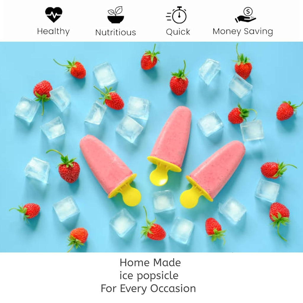 Wacky® Reusable Plastic Ice Pop Makers Set of 6 for Homemade Popsicles
